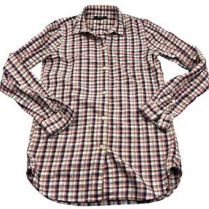 Madewell Womens Flannel Button Up Shirt Size‎ XS Slim Fit Boyfriend Plaid